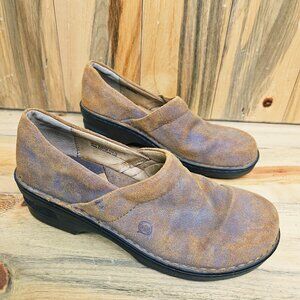 Born Intentionally Distressed Suede Clogs Size 10 / 42